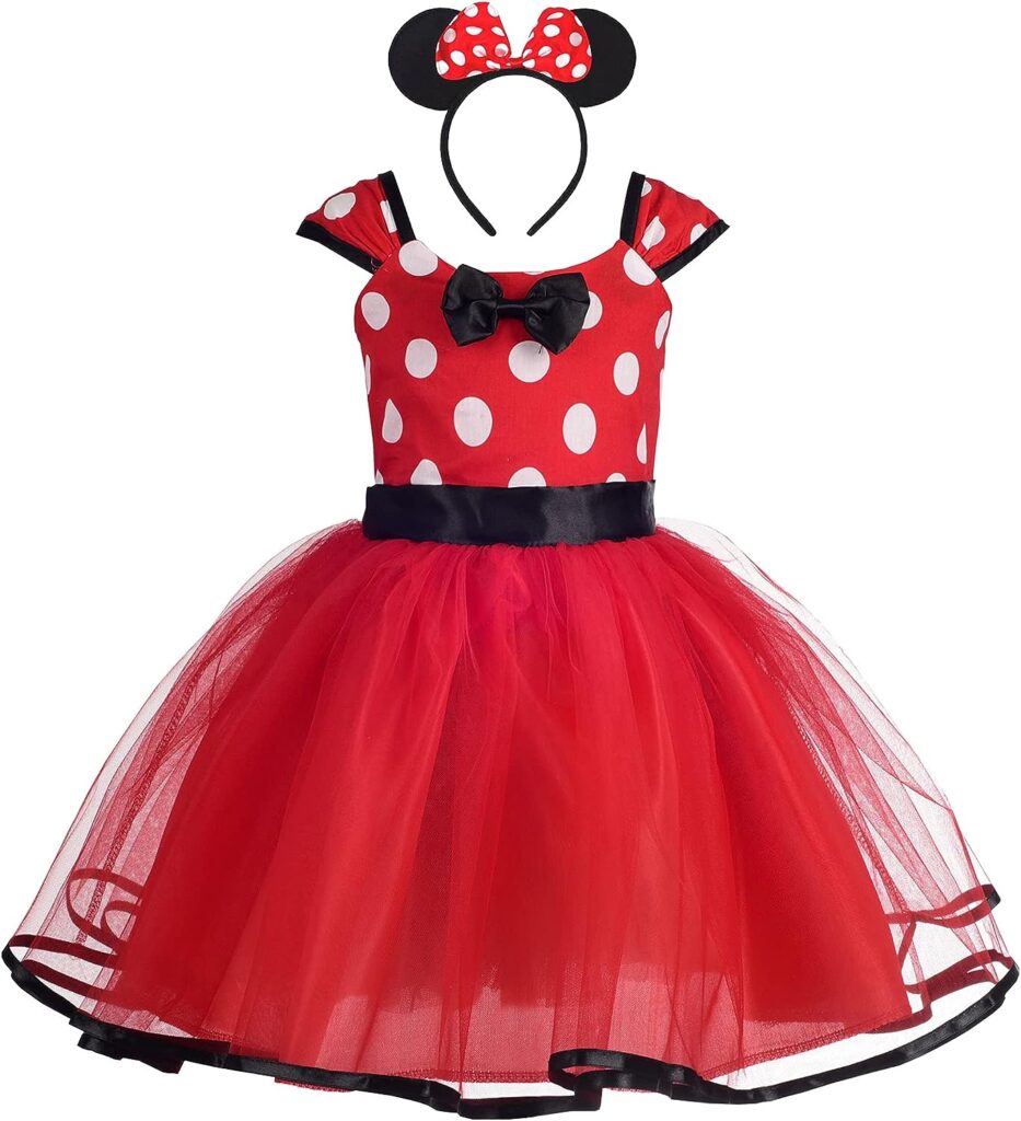 Dressy Daisy Baby Toddler Girl Polka Dots Fancy Dress Up Costume Birthday Party Tulle Dresses Size 9M-5T