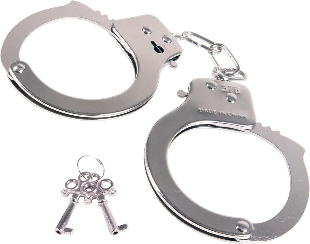 Kangaroo Toy Handcuffs for Kids â Police Role Play Kids Handcuffs with Keys â Fake Pretend Play Mini Metal Handcuff Props â Halloween Costumes Hand Cuffs for Toddlers â Sheriff Police Costume for kids