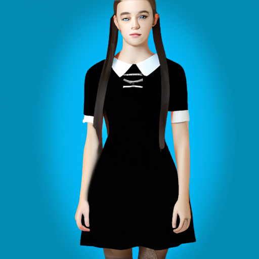 RYANZEH Wednesday Addams Costume Girls Halloween Costume for Kids Cosplay Party Dance Dress up