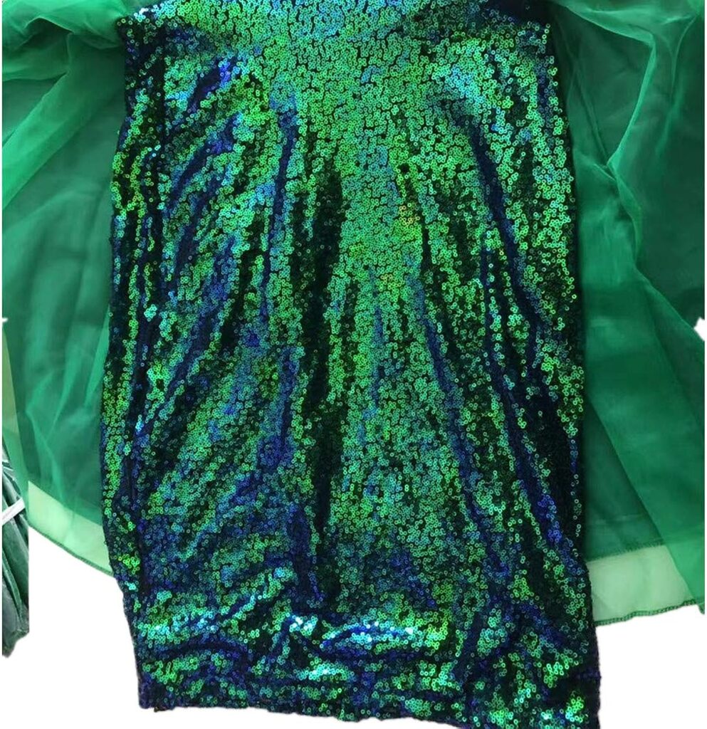 Womens Mermaid Tail Costume Princess Sequin Maxi Skirt Cosplay Halloween Party Dress