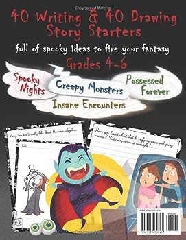 Scary Writing and Drawing Storybook for Kids Ages 9-12, Grades 4-6, Print Handwriting Version: Illustrated spooky writing prompts and shivering story ... storytelling and handwriting skills